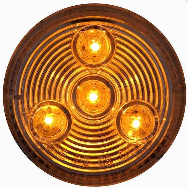 Optronics Clear Lens Yellow 2 Marker/Clearance Light, Grommet Mount 12V MCL55ACB - main